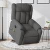 vidaXL Fauteuil inclinable de massage gris fonc&eacute; tissu