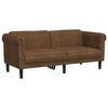 vidaXL Ensemble de canap&eacute;s 3 pcs marron velours
