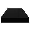 vidaXL &Eacute;tag&egrave;re murale flottante Noir 60x23,5x3,8 cm MDF