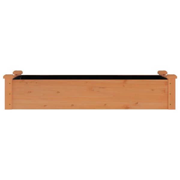 vidaXL Lit sur&eacute;lev&eacute; de jardin doublure 120x45x25 cm bois massif sapin