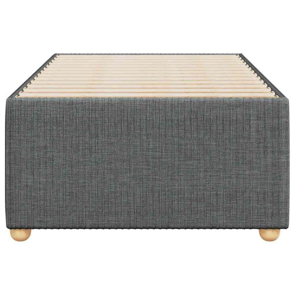 vidaXL Cadre de lit sans matelas gris foncé double tissu