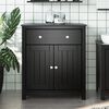 vidaXL Armoire de salle de bain BERG noir 69,5x34x80 cm pin massif