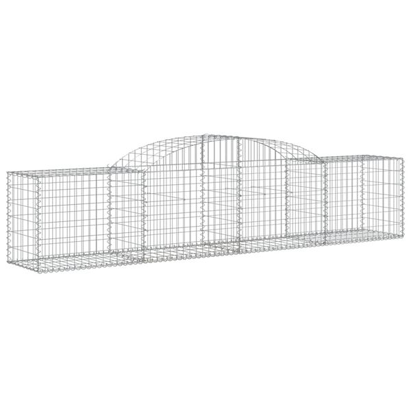 vidaXL Paniers &agrave; gabions arqu&eacute;s 12 pcs 300x50x60/80 cm fer galvanis&eacute;