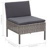 vidaXL Salon de jardin 3 pcs avec coussins R&eacute;sine tress&eacute;e Gris