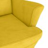 vidaXL Fauteuil jaune moutarde velours