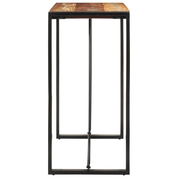 vidaXL Table de bar 110x55x110 cm bois massif de r&eacute;cup&eacute;ration