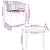 vidaXL Ensemble à manger jardin coussins 3pcs marron poly rotin verre