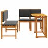 vidaXL Ensemble bistro de jardin 3 pcs Marron Bois d'Acacia Massif