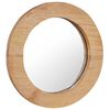 vidaXL Miroir mural 40 cm Teck Rond