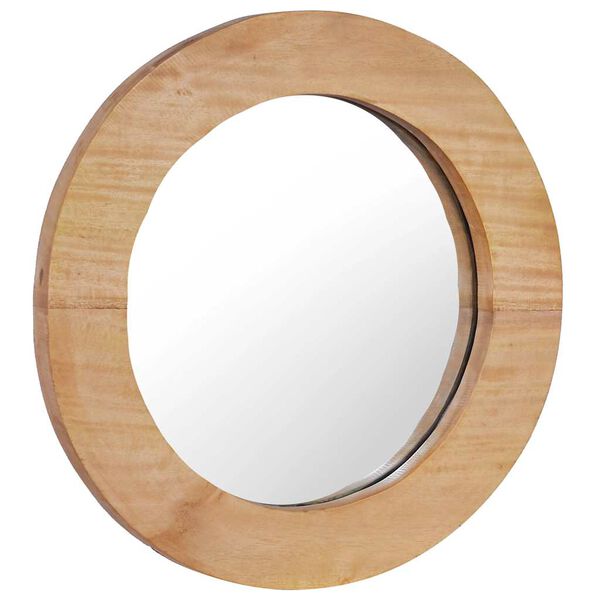vidaXL Miroir mural 40 cm Teck Rond