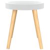 vidaXL Table d'appoint Blanc 38x38x40 cm Bois ing&eacute;nierie et pin massif