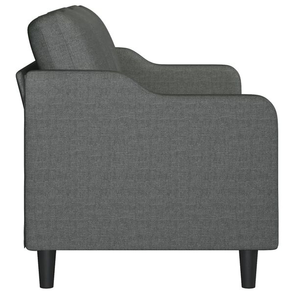 vidaXL Canap&eacute; &agrave; 3 places Gris fonc&eacute; 180 cm Tissu