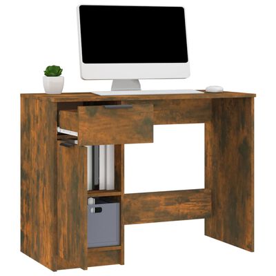 vidaXL Bureau Chêne fumé 100x50x75 cm Bois d'ingénierie