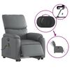 vidaXL Fauteuil inclinable de massage électrique gris similicuir