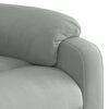 vidaXL Fauteuil inclinable de massage électrique gris clair velours