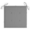 vidaXL Chaises de jardin avec coussins gris lot de 3 Bois teck massif