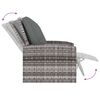 vidaXL Fauteuil inclinable de jardin avec coussins gris r&eacute;sine tress&eacute;e