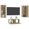 vidaXL Ensemble de meubles TV 3 pcs Ch&ecirc;ne sonoma Bois d'ing&eacute;nierie
