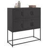 vidaXL Buffet noir 100,5x39x107 cm acier