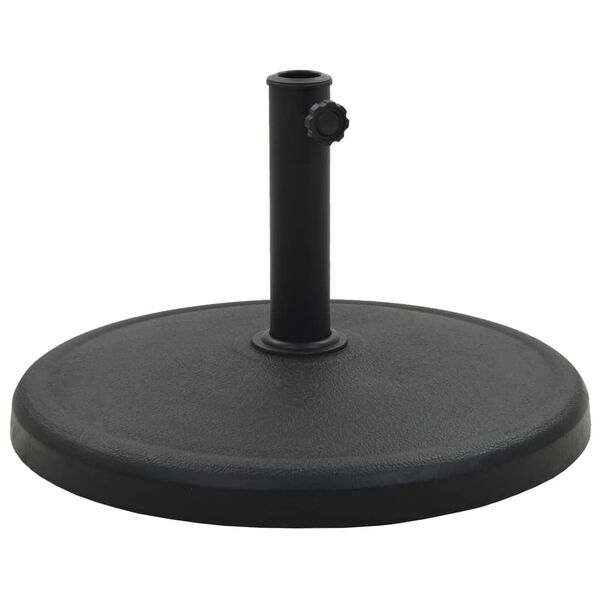 vidaXL Socle rond de parasol Polyr&eacute;sine 19 kg Noir