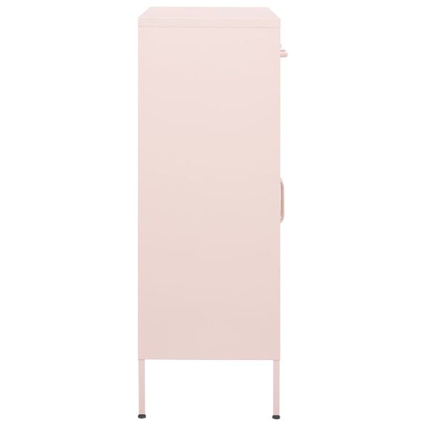 vidaXL Armoire de rangement Rose 80x35x101,5 cm Acier