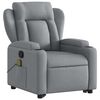 vidaXL Fauteuil inclinable de massage gris clair tissu