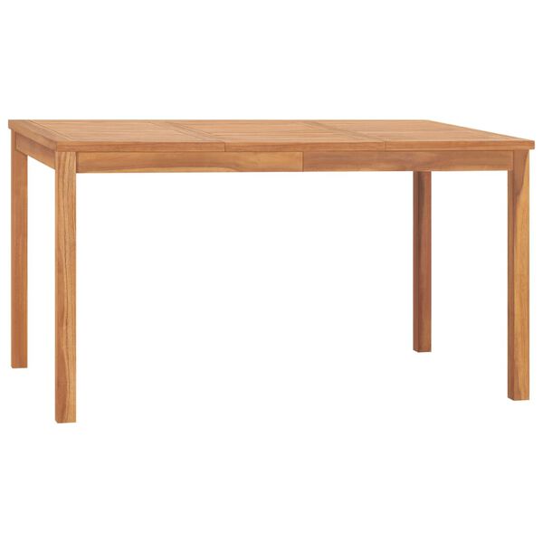vidaXL Table &agrave; d&icirc;ner de jardin 140x80x77 cm Bois de teck solide