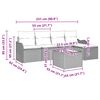 vidaXL Ensemble de canap&eacute; de jardin avec stockage 6 pcs Noir polyrotin
