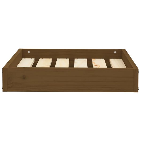 vidaXL Lit pour chien Marron miel 51,5x44x9 cm Bois de pin solide