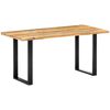 vidaXL Table de salle &agrave; manger 160x80x75cm Bois de r&eacute;cup&eacute;ration massif