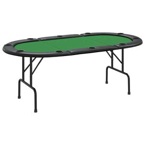 vidaXL Table de poker pliable 10 joueurs Vert 207x106x76 cm