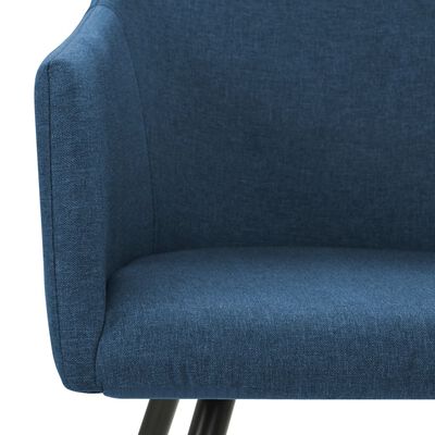 vidaXL Chaises à manger lot de 2 bleu tissu