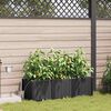 vidaXL Cache-pot de jardin 3 pcs Noir Acier