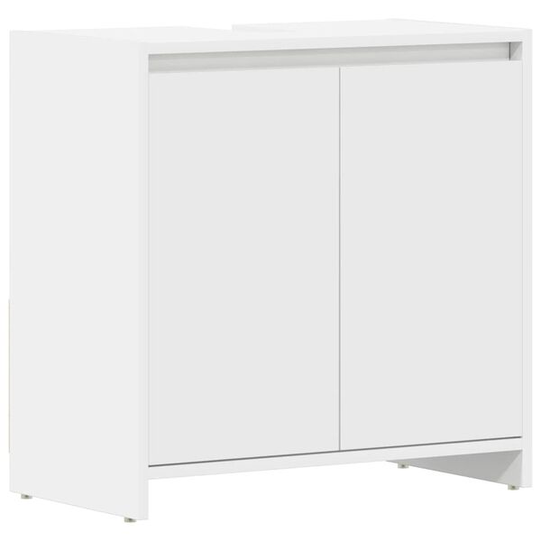 vidaXL Armoire de salle de bain Blanc 60x33x61 cm Bois d'ing&eacute;nierie