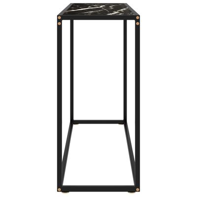 vidaXL Table console Noir 100x35x75 cm Verre trempé