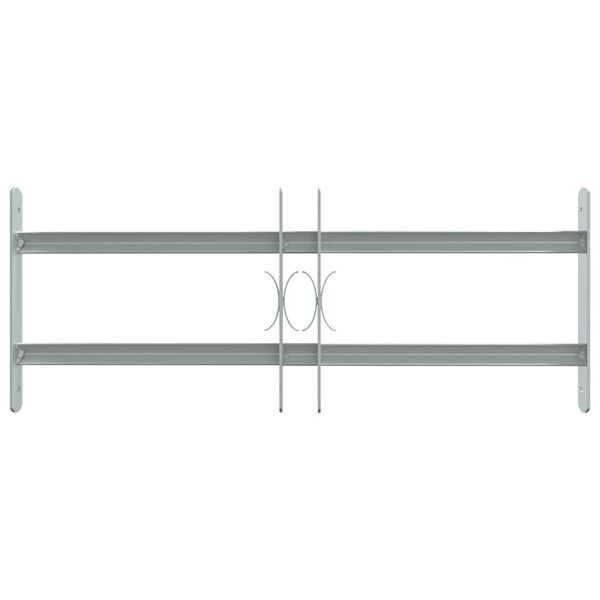 vidaXL Grille r&eacute;glable de s&eacute;curit&eacute; de fen&ecirc;tres et 2 barres 500-650 mm