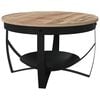 vidaXL Table basse Ø68x43 cm Bois de manguier brut