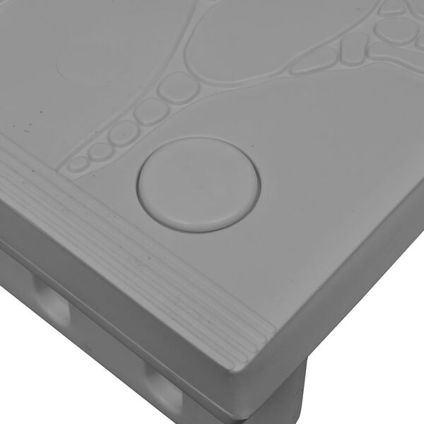 vidaXL Marches de spa gris