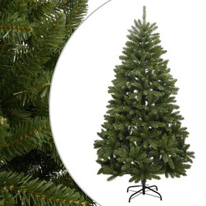 vidaXL Sapin de No&euml;l artificiel &agrave; charni&egrave;res avec support vert 240 cm
