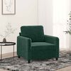 vidaXL Fauteuil Vert fonc&eacute; 60 cm Velours