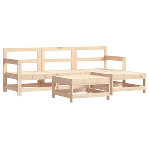 vidaXL Salon de jardin 5 pcs bois massif de pin