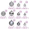 vidaXL Boules de Noël 100 pcs gris 3 / 4 / 6 cm