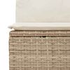 vidaXL Salon de jardin avec coussins 12 pcs beige résine tressée