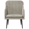 vidaXL Fauteuil Gris clair 63x76x80 cm Velours