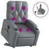 vidaXL Fauteuil inclinable de massage gris similicuir