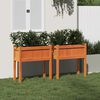 vidaXL Jardini&egrave;res 2 pcs avec pieds cire marron bois de pin massif