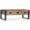 vidaXL Table basse avec 3 tiroirs Bois de r&eacute;cup&eacute;ration 100x50x35 cm