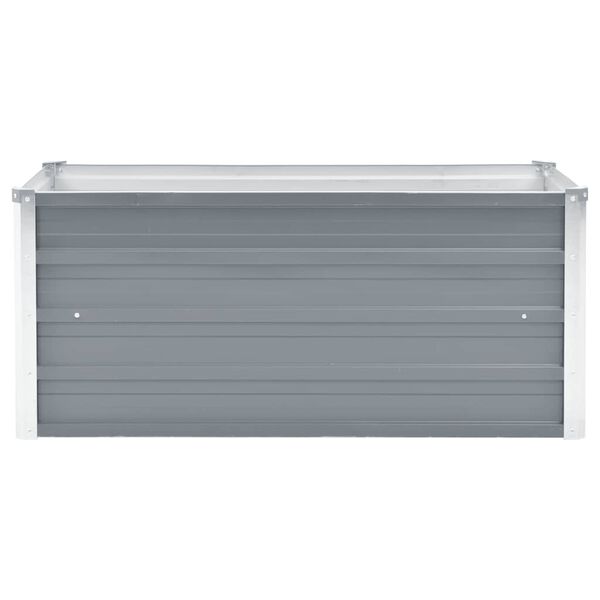 vidaXL Lit sur&eacute;lev&eacute; de jardin Acier galvanis&eacute; 100x40x45 cm Gris