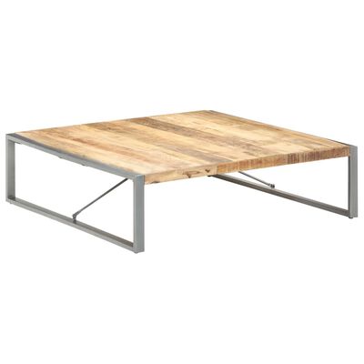 vidaXL Table basse 140x140x40 cm Bois de manguier brut