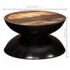 vidaXL Table basse Bois de r&eacute;cup&eacute;ration massif Base noire 60x60x33 cm